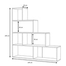 Libreria a scala Alis 145x145 cm beton-3