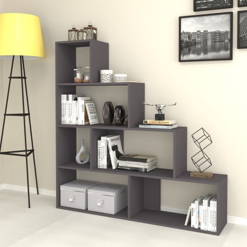 Libreria a scala Alis 145x145 cm beton-1