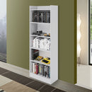 Libreria Alessia 64x29x180H cm bianco frassinato-1