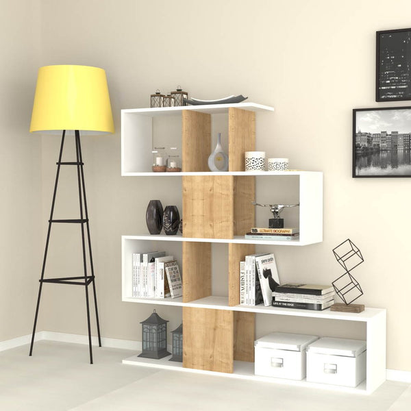 acquista Libreria bifacciale Aktif 145x145x29 cm bianco rovere