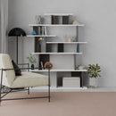 Libreria design 120x29,2x149 cm Apollon bianco antracite-3