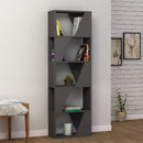 Libreria Frame 54x168 cm 5 ripiani antracite -1