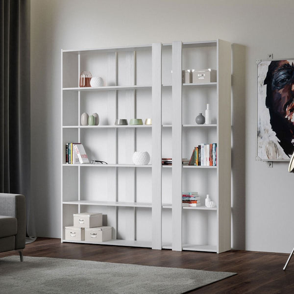 sconto Libreria Moderna 5 Ripiani 178x36x204 cm in nobilitato Bianca