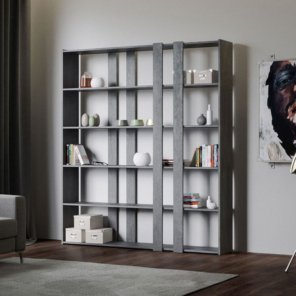 Libreria Moderna 5 Ripiani 178x36x204 cm in nobilitato Grigia online