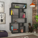 Libreria Moderna 96x25,5x168,5 cm in MDF Karmato Antracite-2