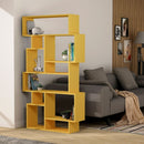 Libreria orizzontale bifacciale 96x25,5x168,5 cm mostarda-3