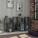 Libreria orizzontale bifacciale 96x25,5x168,5 cm turchese-1