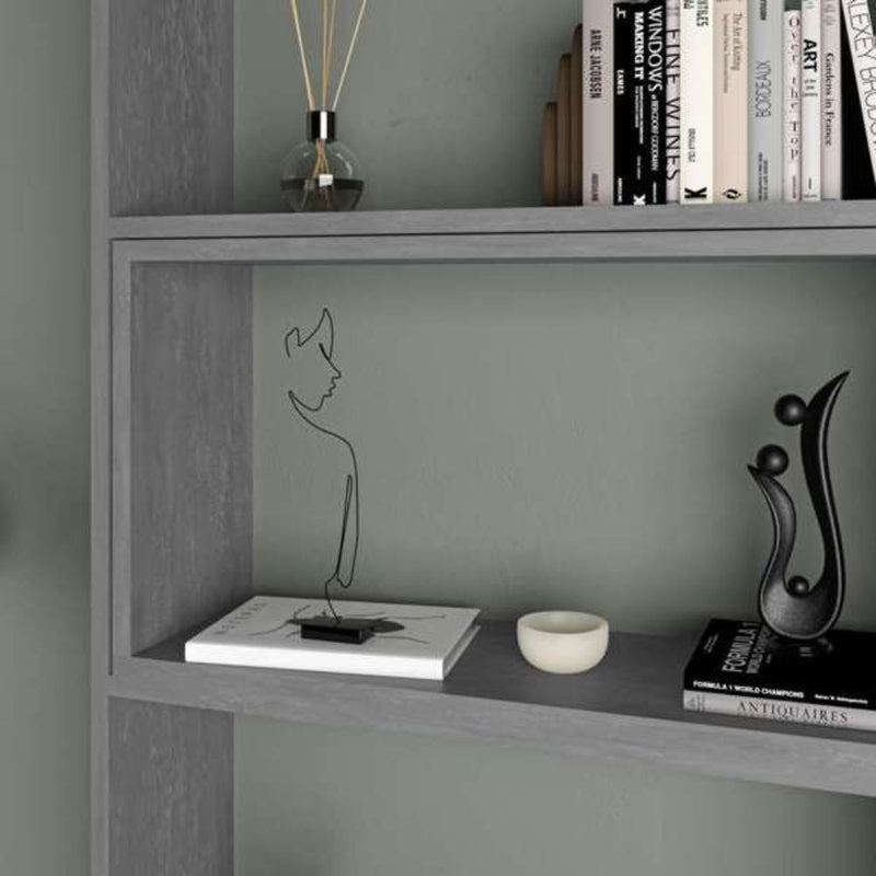 Libreria 72x22x200 cm Wish estensibile angolare Grigio-6