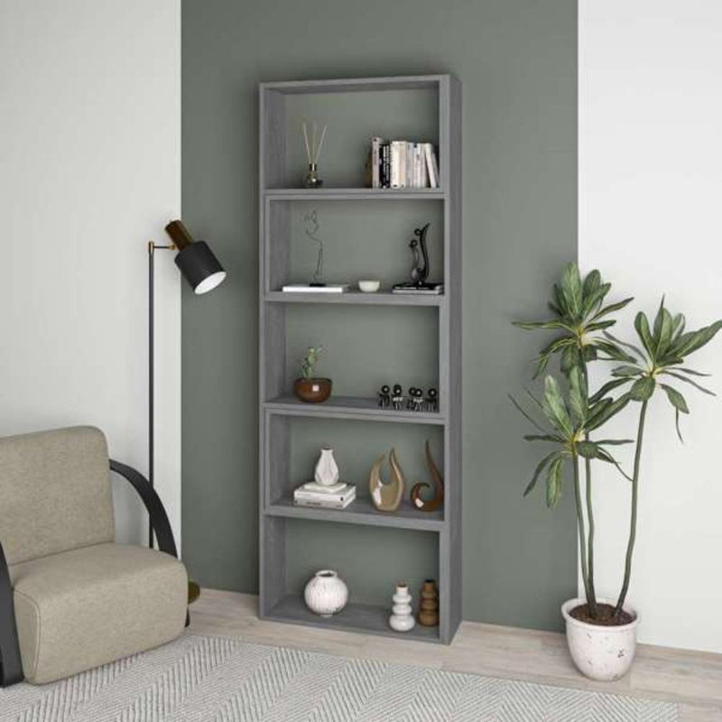 Libreria 72x22x200 cm Wish estensibile angolare Grigio-3