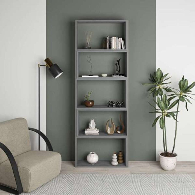 Libreria 72x22x200 cm Wish estensibile angolare Grigio-2