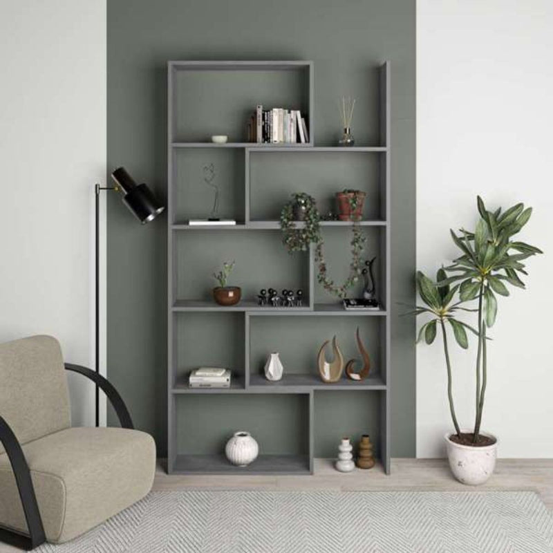 Libreria 72x22x200 cm Wish estensibile angolare Grigio-4