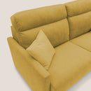 Divano Letto 2 Posti 156x102x97 cm Margot in Tessuto Giallo-4