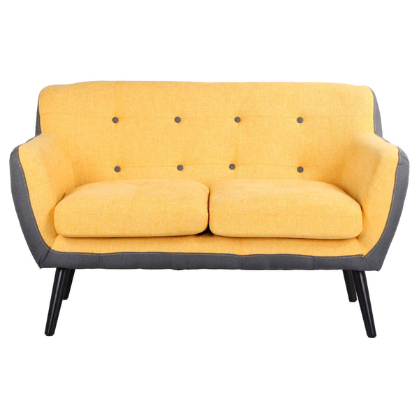 prezzo 2-Sitzer-Sofa 130 x 80 x 68 cm in ockerfarbenem Stoff