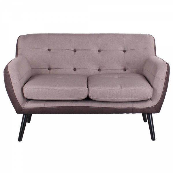 2-Sitzer-Sofa 130 x 80 x 68 cm in taubengrauem Stoff sconto