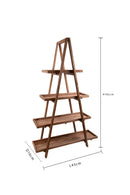 Scaffale Portavasi 4 Livelli 120x43 H 182 cm Legno-3