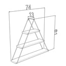 Mensola triangolare 3 ripiani Moset bianco -3