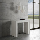 Consolle Allungabile 90-198x42x78 cm in Nobilitato Bianco-2