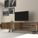 Mobile porta TV 160x35x49 cm Foot rovere-2