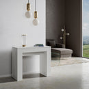 Consolle Allungabile 90-302x42x77 cm in Nobilitato Bianco-2