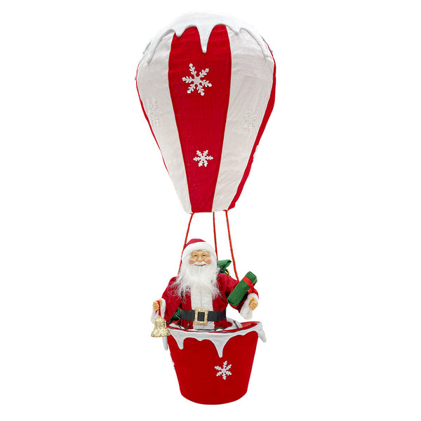 Weihnachtsmann mit Heißluftballon H110 cm mit Licht und Sound sconto