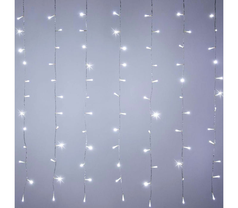 Luci natalizie a Tenda 2x1,5m 200 led Luce Fredda-3