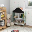 Scaffale Portagiochi per Bambini 62,4x26,5x90 cm con Ripiani e Cassetti Rimovibili Verde-2