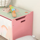 Cassapanca Baule Portagiochi 60x37x39 cm in MDF Rosa-7