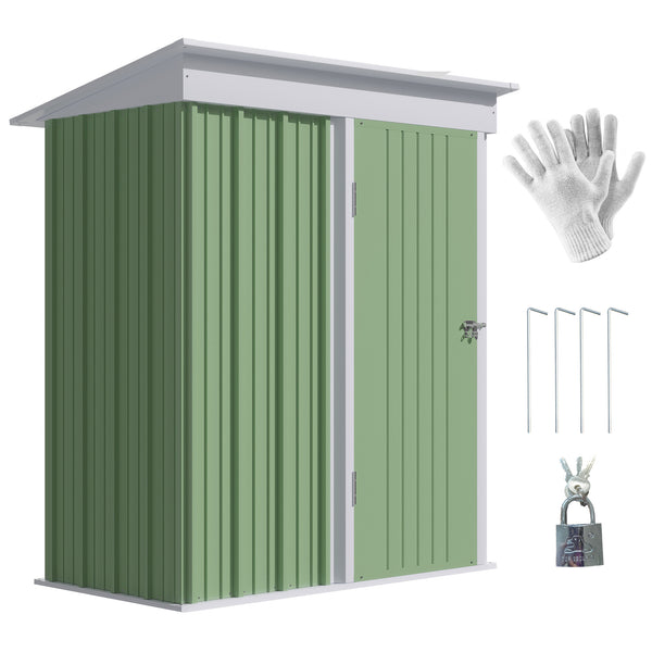 online Casetta Box da Giardino 161x95x163/181 cm in Acciaio Verde