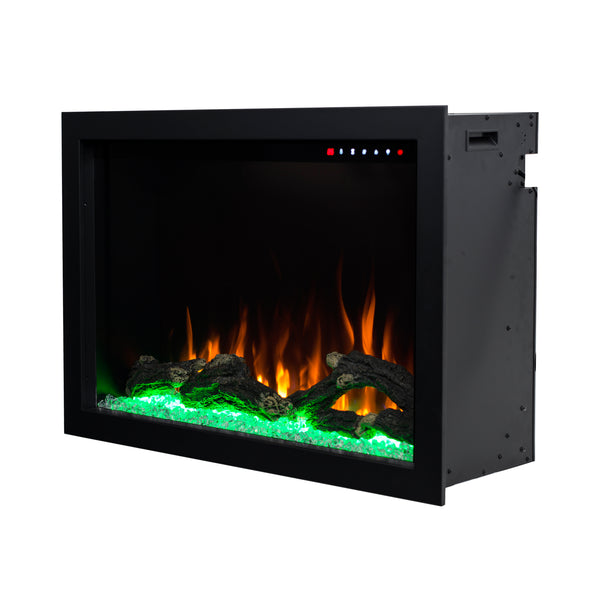 Camino Elettrico da Incasso 61,3x89,6x30,4 cm Effetto Fiamma 1500W Nepal 34 Nero online