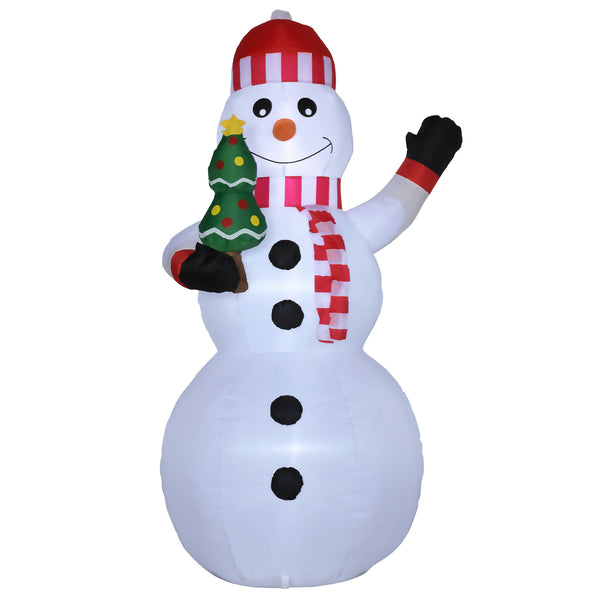 Aufblasbarer Schneemann 93x83x180 cm mit LED-Leuchten für drinnen und draußen prezzo