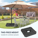 Basi per Ombrellone da Giardino 88,5x88,5x12 cm in HDPE Nero-4