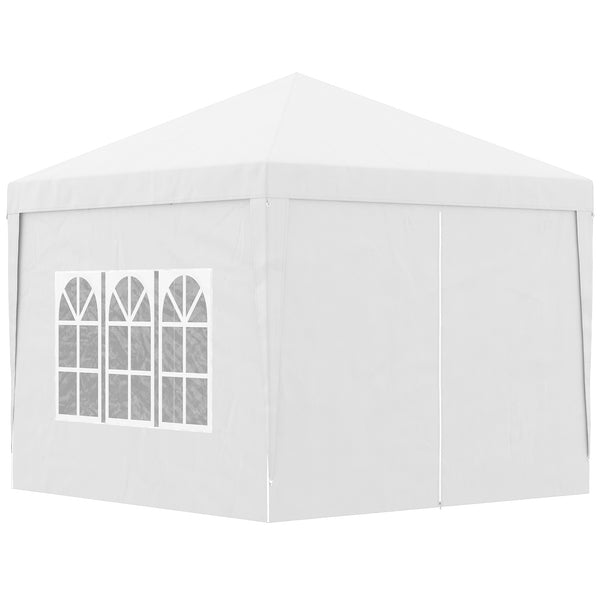 Gazebo Pieghevole 3x3m in Acciaio e tessuto Oxford Bianco acquista