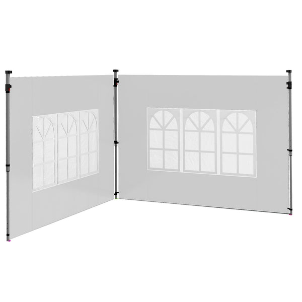 acquista Pareti per Gazebo 3x3m o 3x4m 295x195 cm in Plastica e Tessuto Oxford Bianco