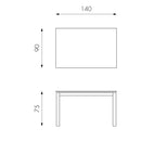 Tavolo Allungabile 140/220x90x75 cm in Metallo con Top Ceramica su Vetro Bianco-4