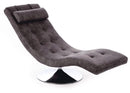 Poltrona Chaise Longue 180x60x90 cm in Similpelle Grigio Vintage-7