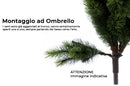 Albero di Natale Artificiale Innevato 240 cm 64 Rami con Tronco Ginepro del Gargano Verde-5