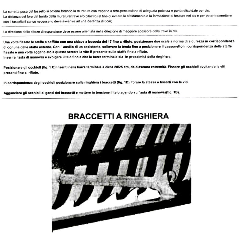 Tenda da Sole a Caduta 2x2,5m Tessuto in Poliestere Disegno P3002-4