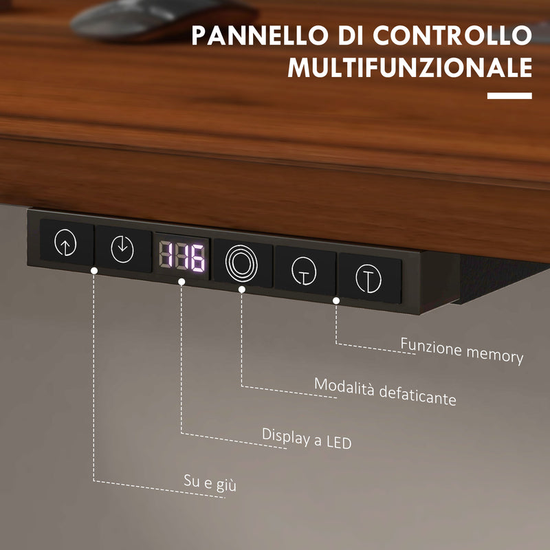 Struttura Scrivania Elettrica Regolabile in Altezza 71-116 cm con Modalità Defaticante in Acciaio  Nero-5