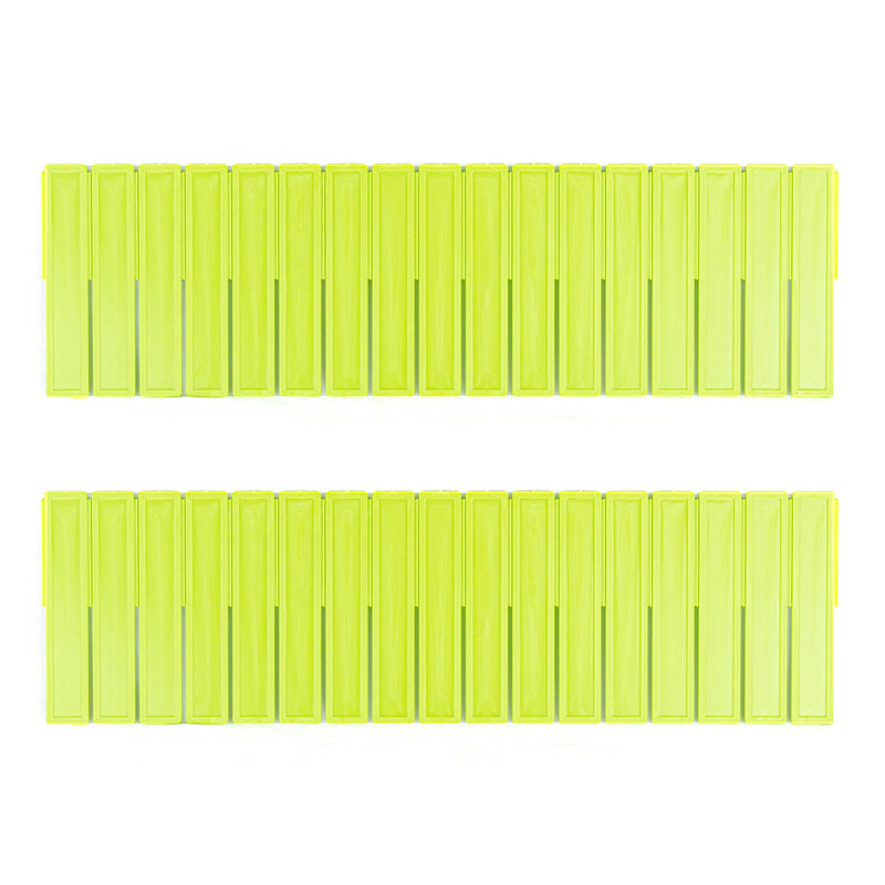 Set 2 Divisori Organizer 130x435mm Componibili per Cassetti in Plastica Verde-4