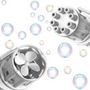 Pistola Bolle di Sapone Automatica Ba Batterie Bubble Gun Grigio-3