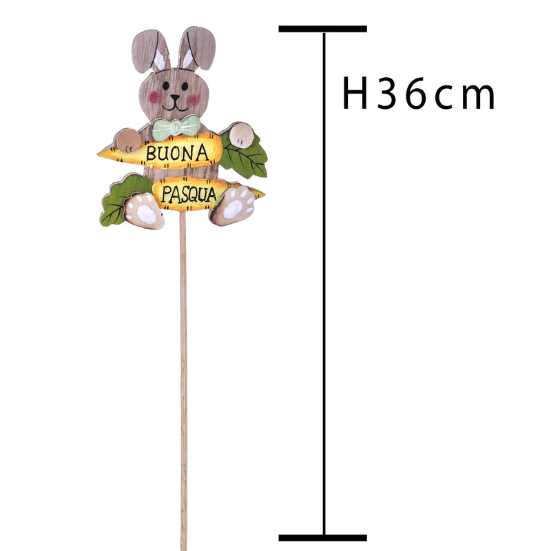 Set 12 Rami in Legno Buona Pasqua H 36 cm-2