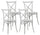 Set mit 4 Stühlen 88 x 44 x 49 cm aus weißem Polypropylen