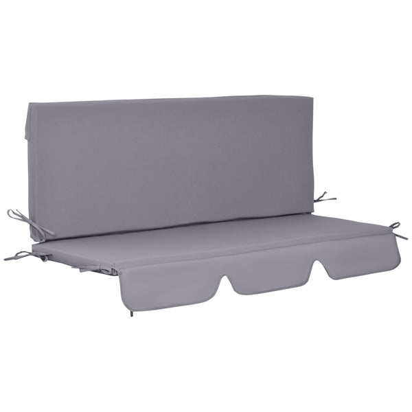 sconto Cuscino per Dondolo da Giardino 130x45x5 cm in Poliestere Grigio