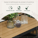 Set Tavolo e 4 Sedie da Giardino in Acciaio e Rattan PE Nero-5