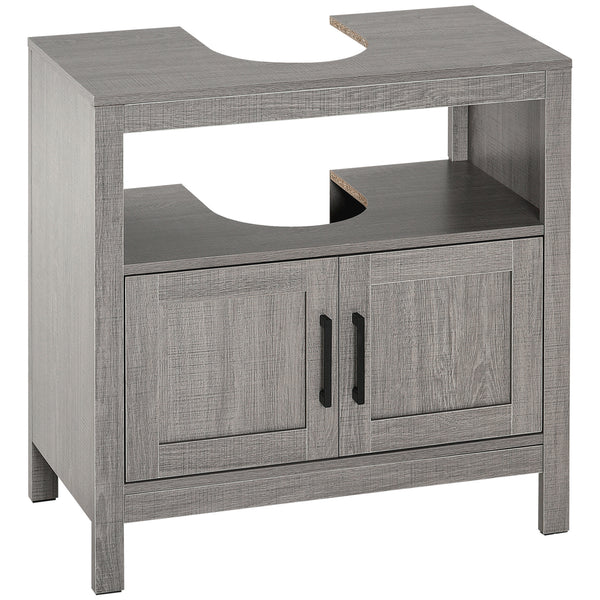 Mobile Sotto Lavabo Bagno 1 Ripiano 2 Ante 60x30x60 cm in Legno Grigio online