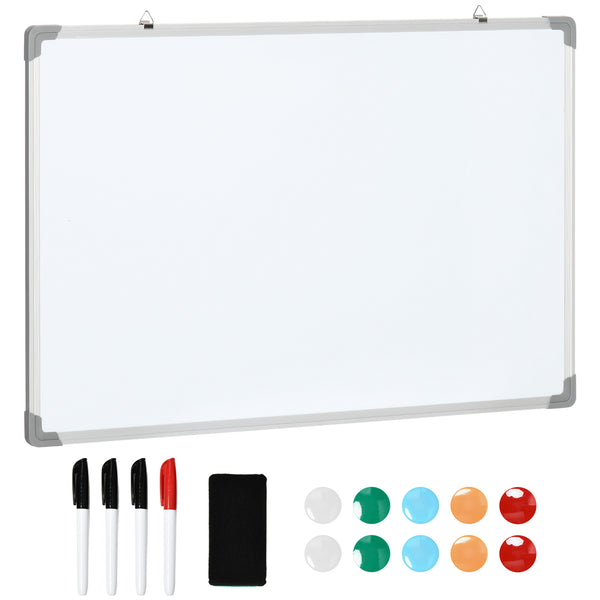 acquista Magnetisches Whiteboard 90 x 60 x 1,8 cm mit 4 Markern, 1 Radiergummi und 10 Magneten inklusive