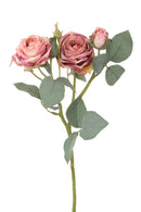 Set 6 Rose Artificiali Rami per 4 Fiori 60 cm -1