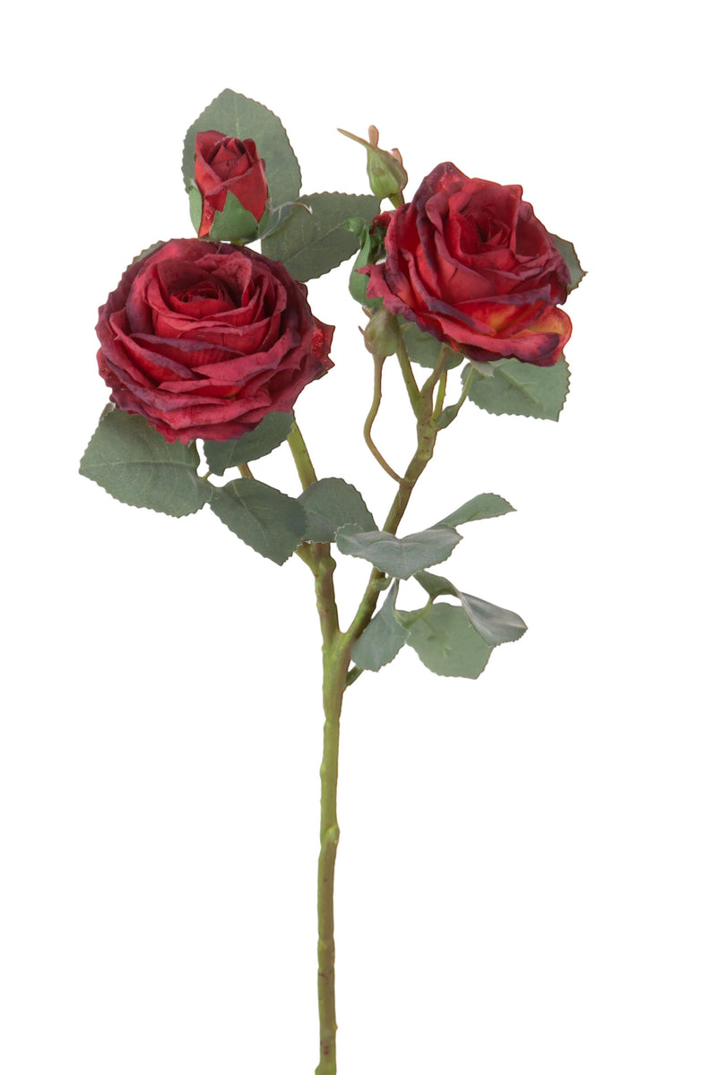 Set 6 Rose Artificiali Rami per 4 Fiori 60 cm -1