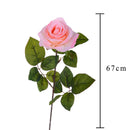 Set 8 Rose Artificiali Singola H 67 cm-2