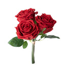 Set 2 Bouquet Artificiali Rose con 3 Fiori 30 cm Natale Touch -1